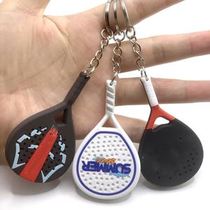 Nuovi Portachiavi Souvenir a Forma di <span class=keywords><strong>Mini</strong></span> Palline, Portachiavi Personalizzati a Forma di Racchetta da <span class=keywords><strong>Tennis</strong></span> in Gomma PVC, Portachiavi con Logo 2D 3D su Entrambi i Lati - Product Image 2
