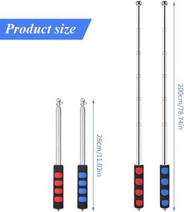 ไม้ชี้นำแบบพกพา ปรับได้ นุ่มมือจับ ใช้สำหรับสอน นำเที่ยว ทำจากสแตนเลส ใช้เป็นเสาธงได้ - Product Image 4