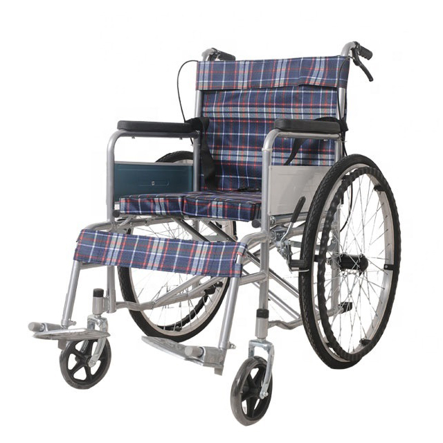 Big stock stairs footrest portable manual wheelchair with good price