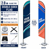 Drapeau plume personnalisé, drapeau goutte d'eau, drapeau de plage par sublimation, bannière publicitaire double face imperméable pour salon de coiffure avec mât