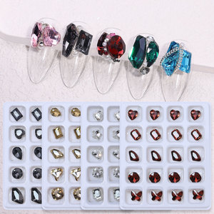 20 piezas/caja, Diamantes de Imitación para Decoración de Uñas en 3D, Cristales Planos con Forma de K9 - Product Image 3