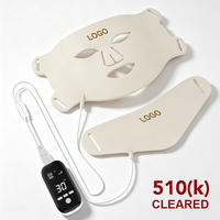 Masque facial infrarouge et lumière rouge avec dispositif LED portable pour le cou, pour les soins de beauté à domicile