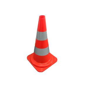 Reflective High Intense Reflective Orange PVC Flexible Elastic Warning Safety Road Traffic <strong>Cone</strong> 50CM Height - Product Image 4