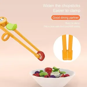 Palillos de entrenamiento para bebés, de plástico PP brillante, con diseño de dibujos animados, para que los niños practiquen la alimentación, 23.6g - Product Image 4