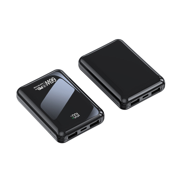 Mini Powerbank 66W Super Fast Charging, 10000mAh, Ultra Slim Compact Design, Portable & LED Screen for Mobile Phones