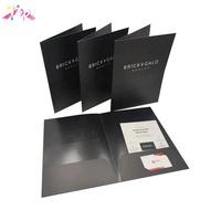 Carpetas de Presentación de Documentos A4 Económicas, Personalizadas en Negro, con Logotipo Personalizado, Impresión UV y Color Personalizado