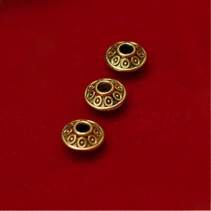 Alloy Retro Spacer <b>Beads</b> Round Metal Loose <b>Beads</b> For Jewelry Making Bronze Gold <b>Silver</b> Plated 3000 Pack - Product Image 3