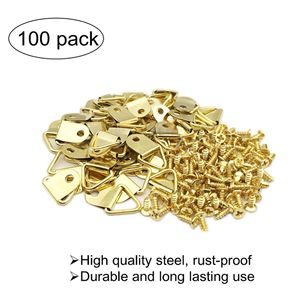 Lot <span class=keywords><strong>de</strong></span> 50 crochets triangulaires à vis pour albums, crochets muraux pour tableaux, miroirs, cadres photo et albums photo - Product Image 4