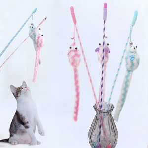 Plastic <b>Cat</b> Teaser Plush Long-tailed Mouse <b>Interactive</b> Grinding <b>Toy</b> for Pets - Product Image 1