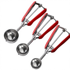 Cucchiaio per gelato, formatore di palline di gelato, cucchiaio per frutta, cucchiaio per ghiaccioli con manico in silicone - Product Image 1