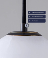 Lampes suspendues LED modernes et simples au design marbre lune pour chambre à coucher, décoration intérieure, petite surface, angle de faisceau 360°, blanc chaud, haute luminosité