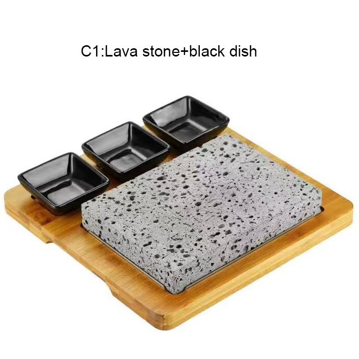 C1 Piatto nero in pietra lavica