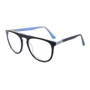 2023 Vidros Ópticos Acetato Quadro Cor Mulheres Homens Óculos Óculos Quadrados para Logotipo Personalizado