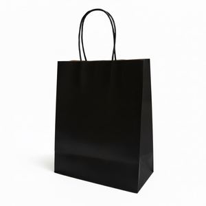 Bolsas de Papel Kraft Negras Reutilizables, Ecológicas, de Alta Calidad, Tamaño Personalizado LH, Directo de Fábrica, para Boutique y Supermercado - Product Image 3