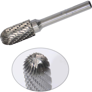 Sc-5 Fragole Carburo di Bava 1/4 Pollici Gambo Cilindro Forma di Palla Con End Cut Podologia Frese in metallo duro Per La Pietra - Product Image 4