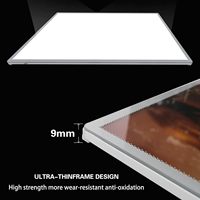 Slim LED Light Box Photo Frame Poster Restaurant Menu Board avec verre trempé pour la publicité