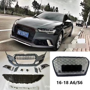Kit de carrosserie pour pare-chocs avant de voiture <span class=keywords><strong>A6</strong></span> S6, mise à niveau style RS6, kit de conversion de pare-chocs avant pour <span class=keywords><strong>Audi</strong></span> <span class=keywords><strong>A6</strong></span> S6 C7.5 2016 2017 2018 - Product Image 3