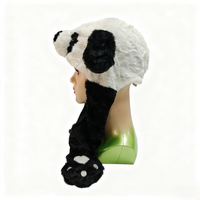 Gorro con Forma de Panda Adorable, Orejas Móviles con Airbag, Gorro de Invierno con Diseño de Animal, Perfecto para el Invierno, Cosplay, Fiestas y Disfraces