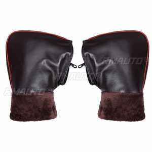 Gants de moto et scooter épais et chauds, manchons de guidon imperméables, couvre-guidon thermiques pour la conduite hivernale - Product Image 3