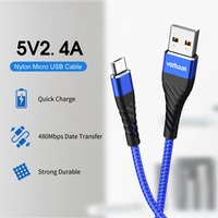 Kabel Pengisi Daya Cepat 10 Kaki Kabel Pengisi Daya Armor Mikro/Tipe C/IOS 8 Pin Kabel Data 1M 2M 3M