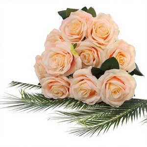 Rose Artificiali in Seta Stile Europeo, 10 Grandi Rose per Matrimoni, <span class=keywords><strong>San</strong></span> <span class=keywords><strong>Valentino</strong></span>, Lauree, Decorazioni per la <span class=keywords><strong>Casa</strong></span> - Product Image 4