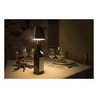 Lampe de table artistique moderne avec batterie de corps en aluminium de conception unique de bouteille pour la décoration intérieure