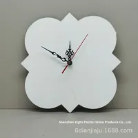 Jam dinding MDF Transfer termal Digital, jam dinding dengan desain abstrak dioperasikan baterai ramah lingkungan
