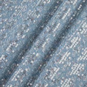 オンライン卸売 耐久性 ファッション ユニーク リップド加工 ラミネート加工 綿100% グリッター シルバースパンコール デニム生地 シャツ・ドレス用 - Product Image 2