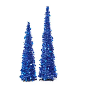 Pop Up Di Natale Tinsel Albero con Le Luci lapsible Colorato Paillettes Artificiale Matita Alberi Decorazioni per la Casa Appartamento Del Partito