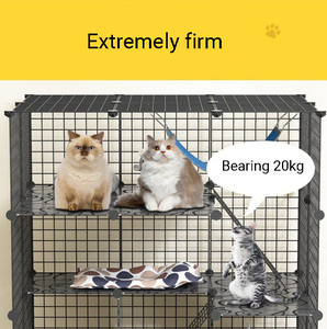 New Design Cages Cat Cage Villa Trap <b>Large</b> Cats Enclosure <b>Kennel</b> <b>Dog</b> Playpen Indoor Crate Animal Pet Cages Carriers - Product Image 4