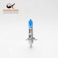 Fabricant h1 12v 100w bleu voiture lampe phare auto halogène ampoule usine super blanc verre de quartz