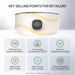 EMS TENS <b>Red</b> Light Green Light Waist Massager <b>Belt</b> Heating EVS Massage <b>Belt</b> Cordless Wireless Massage <b>Belt</b> - Product Image 3