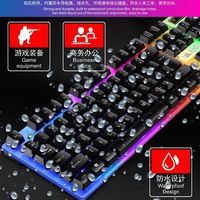 Clavier filaire MI LangT6 avec rétroéclairage coloré, ensemble clavier et souris USB, clavier à membrane pour jeux LOL sur PC