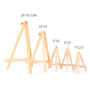 Mini chevalet triangulaire en bois, support de cadre photo portable multifonctionnel - Product Image 2