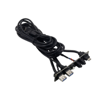 Cable de Panel frontal USB 3,0 para ordenador, placa de circuito PCB, salida de entrada de Audio, Cable de extensión, doble USB 3,1