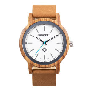 Reloj de Madera Natural Hecho a Mano para Hombre, Reloj de Cuarzo con Correa de Cuero, Relojes Mecánicos de Madera para Hombre - Product Image 4