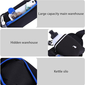 Ceinture d'hydratation en néoprène imperméable pour la randonnée et la course à pied avec porte-bouteille d'eau - Product Image 2