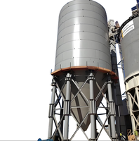 Silo à ciment vertical de 100 tonnes |   Réservoir de stockage de poudre boulonné avec convoyeur à vis pour centrale à béton