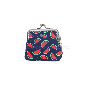 Marco bolsa <span class=keywords><strong>mujeres</strong></span> carteras de marco de metal bolsillos con cierre de neopreno mini funda con beso cerradura - Product Image 3