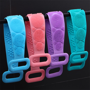 Wholesale Silicone Body Scrubber Bath Brush Exfoliating Shower Belt <b>Scrub</b> <b>Back</b> Cleaning Strap Bathing Tools - Product Image 5
