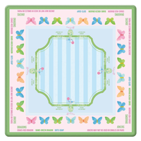 Ensemble de Mahjong pliable de luxe américain sur le thème de l'été, 160 pièces, en acrylique blanc massif, motifs Flamant rose, Crocodile, Fleur, Chariot de golf, Burger, Tropical