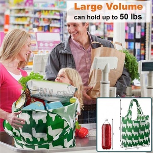 Bolsas de Compras Reutilizables, Bolsas de Poliéster Reciclado Resistentes al Desgarro, con Bolsillo - Product Image 5