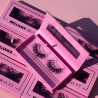 Étuis à cils magnétiques roses mignons, étiquette privée, logo personnalisé imprimé, fabrication à bas prix, boîte à cils en papier, boîtes à cils vides