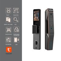Cerradura Inteligente V20 - Desbloqueo por Huella Dactilar, Llave de Aplicación, Código QR, Estándar Estadounidense, Aleación de Aluminio, Compatible con la Aplicación Tuya para Acero Inoxidable