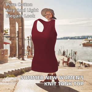 Nuevo Estilo de Verano, Vestido Formal Transpirable para Mujer, Cárdigan de Punto Acanalado sin Mangas, Talla 85 - Product Image 2