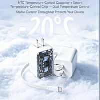 Pengisi Daya Dinding Tipe C GaN Adaptor Pengisian Cepat 25W PD 3.0 QC 3.0 Kabel Dapat Ditarik Colokan Lipat Pengisian Cepat untuk Ponsel Tablet