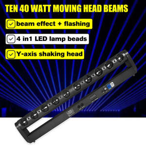 Luz Móvil de Cabeza con Haz de Luz LED RGBW de 10 Ojos y 40W para Discotecas, Bares, DJ y Escenarios - Product Image 2