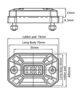 Luci LED per Sottoscocca Monocolore Rosso Blu Verde Giallo IP68 in Alluminio per 4x4 Fuoristrada Camion ATV UTV - Product Image 6