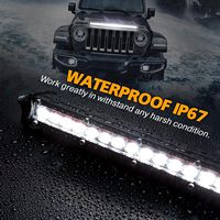 Lumière stroboscopique bleue rouge 1 Mode solide et 15 Mode clignotant 126 pcs Led Spot Beam Slim Driving Work Light pour 4x4 Trucks SUV ATV UTV