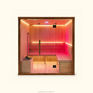 Sauna Tradizionale 2-in-1 con Pannello per Terapia a Luce Rossa 630-850nm, Lampada di Bellezza a Infrarossi, 200 LED, Combo per Cura della Pelle e Spa Domestica - Product Image 3